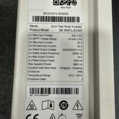 Tem thông số kỹ thuật của Inverter hòa lưới 3.6kW SENERGY SE 3K6TL-S1.G3