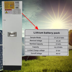 Tem thông số kỹ thuật của pin lưu trữ Gigabox16kWh