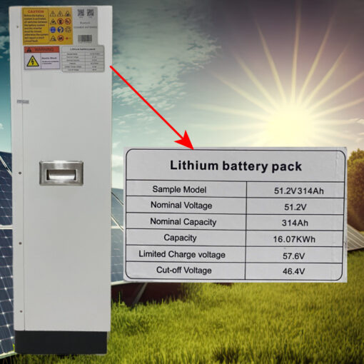 Tem thông số kỹ thuật của pin lưu trữ Gigabox16kWh