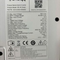 Tem thông số kỹ thuật của Inverter Hybrid Senergy 4kW 4K GREEN